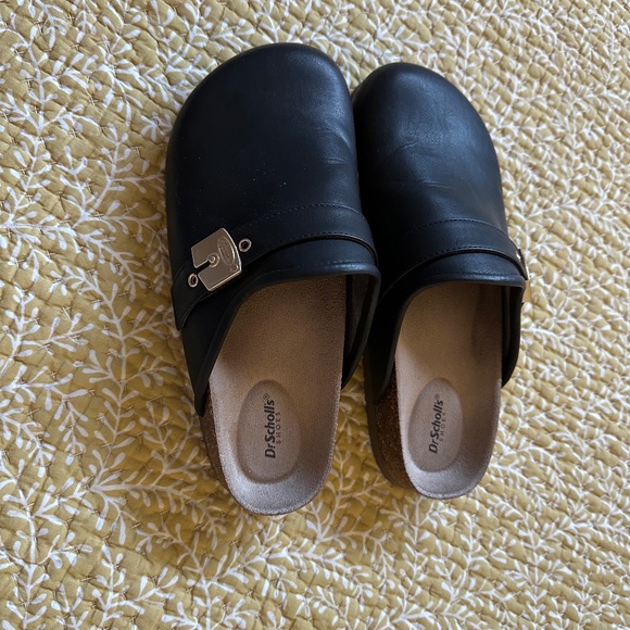 Dr. Scholl’s Black Leather Clogs—Brand New! - Picture 1 of 2